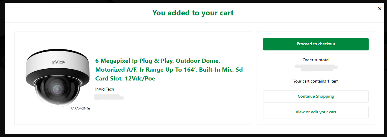 View Checkout Page Screenshot